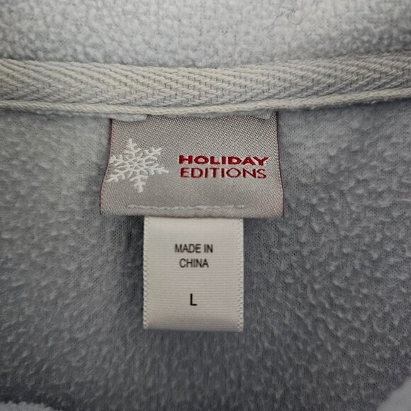 💎063 Holiday Editions Full Zip Up Fleece Holiday Vest - Picture 2 of 7